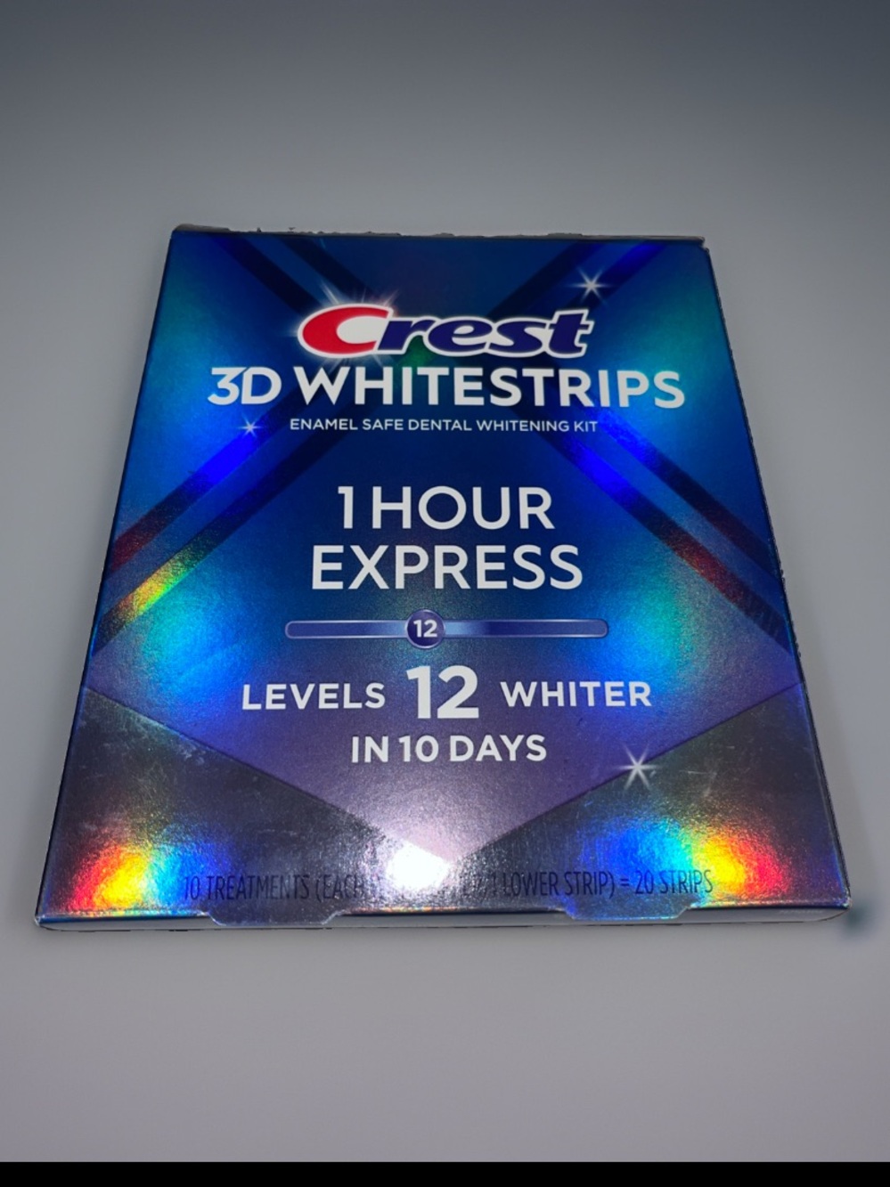 Crest 3D Whitestrips, 1 Hour Express, Teeth Whitening Strip Kit, 20 Strips (10 C
